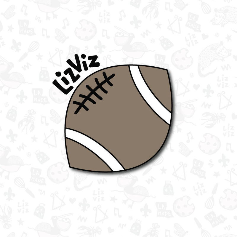Football Cookie Cutter. Cookie Cutter with Stamp. 2022 design.