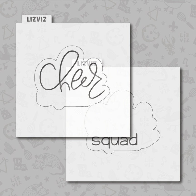 Cheerleading Stencil. Cheer Squad. Matching Cutter sold separately.