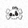 Skull with Crossbones Cookie Cutter. Halloween Cookie Cutter. Pirate Cookie Cutter.