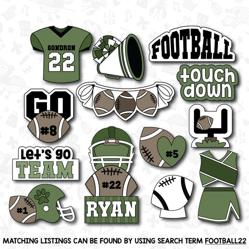 Football Stencil. Matching Cutter sold separately.