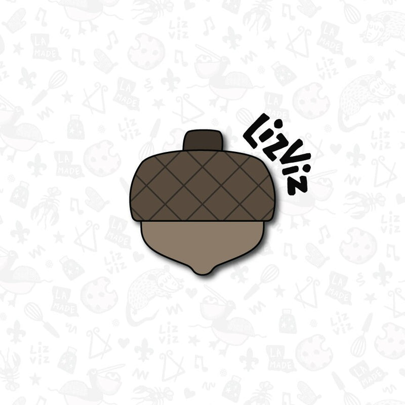 Chunky Acorn Cookie Cutter. Thanksgiving Cookie Cutter. 2022 design.