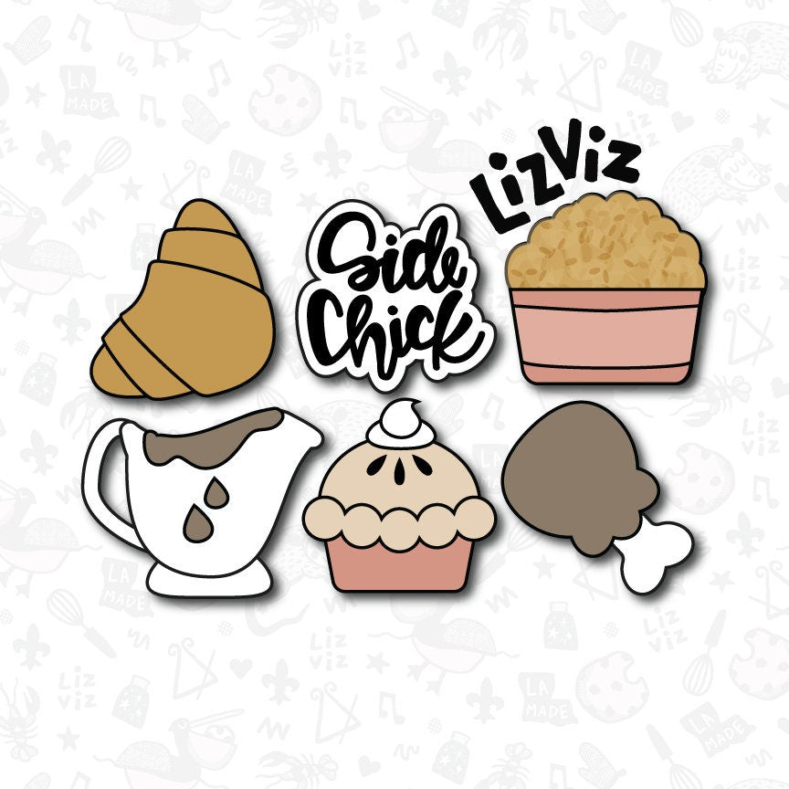 Fall Mini Cookie Cutters. Mini set of 6 cookie cutters. With Stamp – LizViz