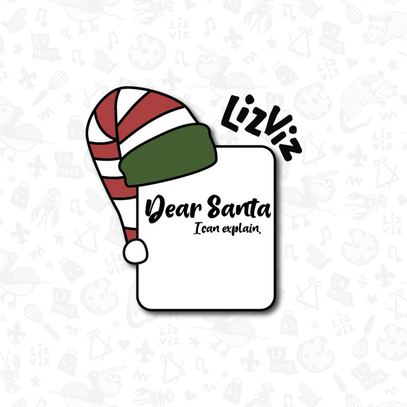 Santa Letter Cookie Cutter. Elf hat Cookie Cutter. Cookies for Santa. 2022 Design