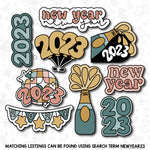 New year cookie cutter. Graduation cookie cutter. 2023 bubble letters.