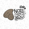Nuts about you Set of 2 Cookie Cutters valentines nuts about you cookie cutter