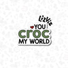 You Croc My World. Alligator Cookie Cutter. Crocodile Cookie Cutter.