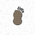 Peanut cookie cutter with stamp option