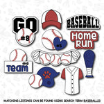 baseball jersey Cookie Cutter with stamp option