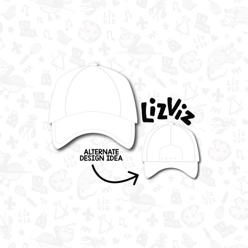 baseball cap Cookie Cutter with stamp option. 2023 design