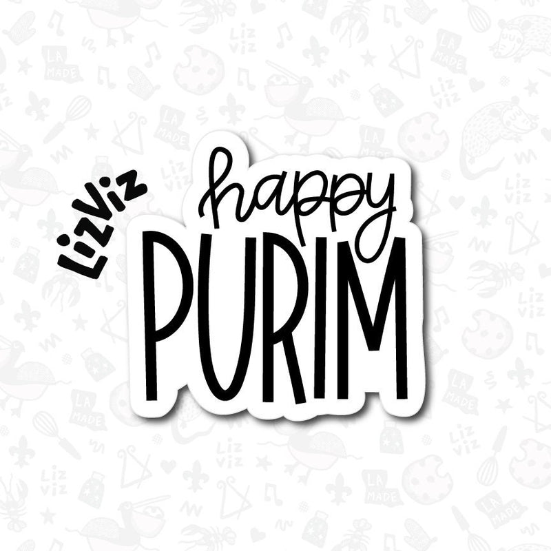 Happy Purim Cookie Cutter 2023 design