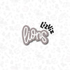 mascot word plaque cookie cutter lions