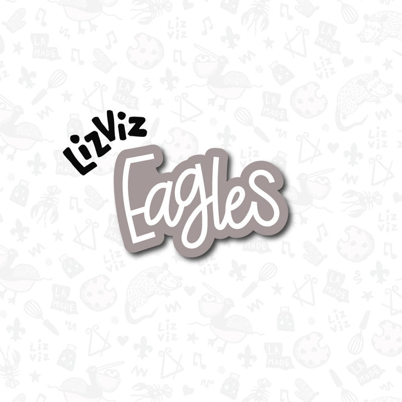 mascot word plaque cookie cutter eagles