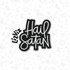 hail satan cookie cutter with stencil or embosser option