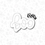 boo cookie cutter with stencil or embosser option