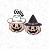 pumpkin cookie cutter with cowboy hat or witch hat