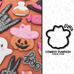 pumpkin with cowboy hat cookie cutter