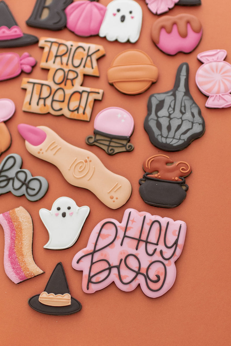 ghost and bat halloween Stencil for cookies 2 pieces