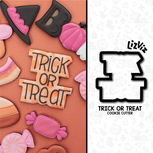 trick or trees cookie cutter with stencil or embosser option