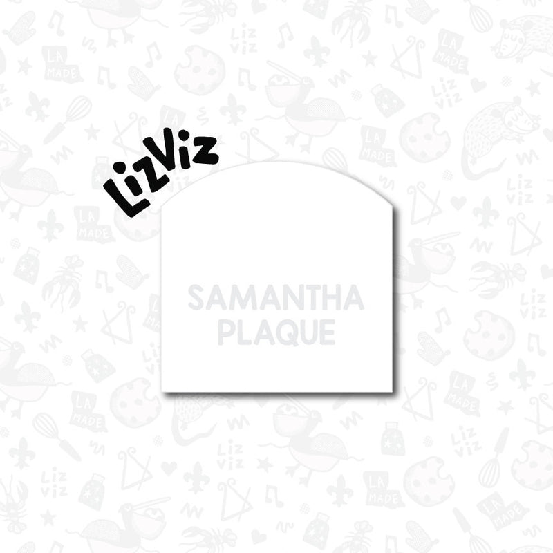 plaque cookie cutter samantha