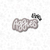 mascot word plaque cookie cutter aggies