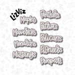 mascot word plaque cookie cutter multiple choices