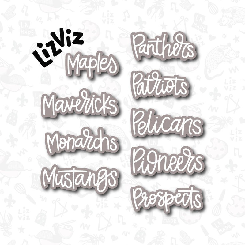 mascot word plaque cookie cutter multiple choices