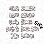 mascot word plaque cookie cutter multiple choices