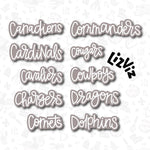 mascot word plaque cookie cutter multiple choices