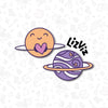 saturn planet outer space cookie cutter. valentine cookie cutter with stencil or embosser option PNG download available.