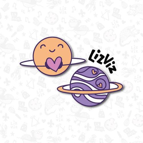 saturn planet outer space cookie cutter. valentine cookie cutter with stencil or embosser option PNG download available.