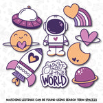 saturn planet outer space cookie cutter. valentine cookie cutter with stencil or embosser option PNG download available.