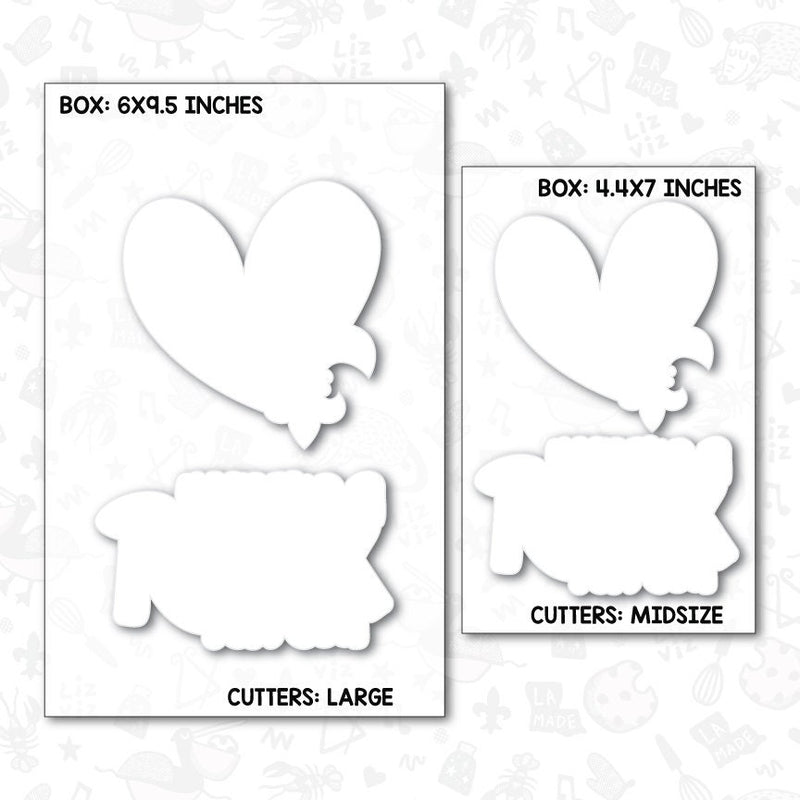 Cajun Valentine's Day cookie cutter set with stencil or embosser option PNG download available I'd make a roux for you