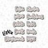 mascot word plaque cookie cutter multiple choices