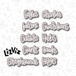 mascot word plaque cookie cutter multiple choices