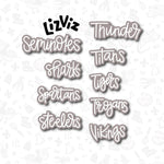 mascot word plaque cookie cutter multiple choices