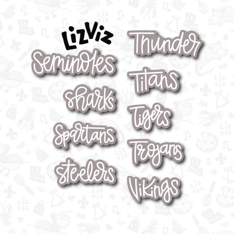 mascot word plaque cookie cutter multiple choices