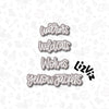 mascot word plaque cookie cutter multiple choices
