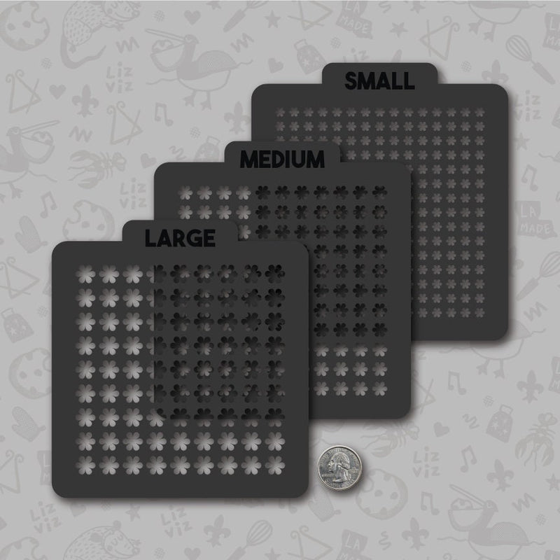 flower sprinkle stencil multiple size options