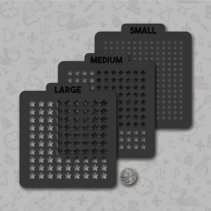 star sprinkle stencil multiple size options