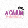 cajun Valentine's Day cookie cutter with stencil or embosser option PNG download available