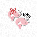 shrimp cookie cutter with stencil or embosser option PNG download available