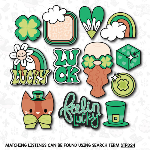 leprechaun cookie cutter with stencil or embosser option PNG download available 2024 design