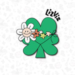 clover with flower crown cookie cutter with PNG available 2024 design