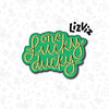 one lucky ducky cookie cutter with PNG available