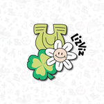 horseshoe flower clover cluster cookie cutter with PNG available 2024 design