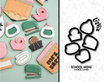 School Cookie Cutter Set. Mini 2 inch cookie cutters. 5 pieces. Thanks for Holding everything together.