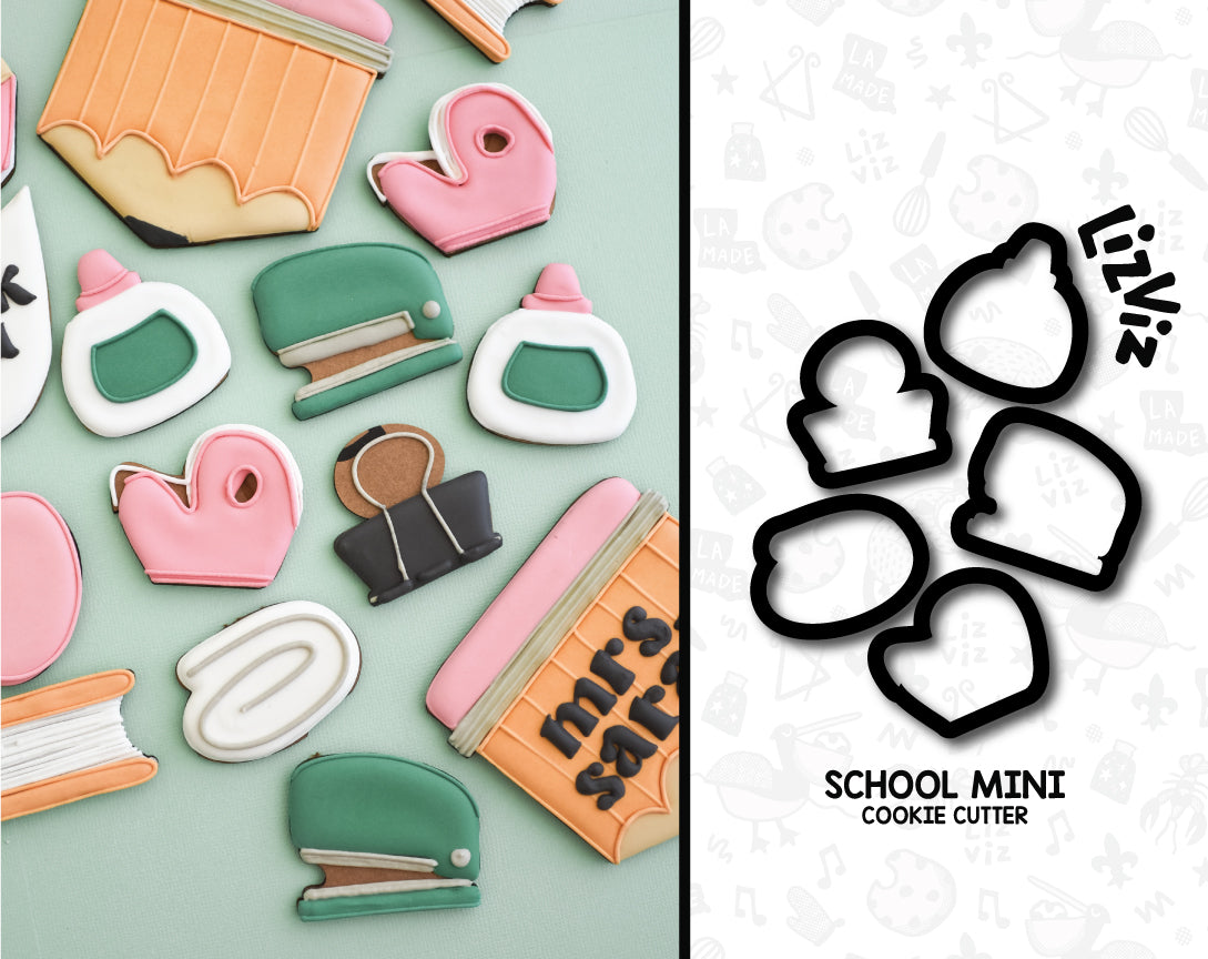 School Cookie Cutter Set. Mini 2 inch cookie cutters. 5 pieces. Thanks –  LizViz