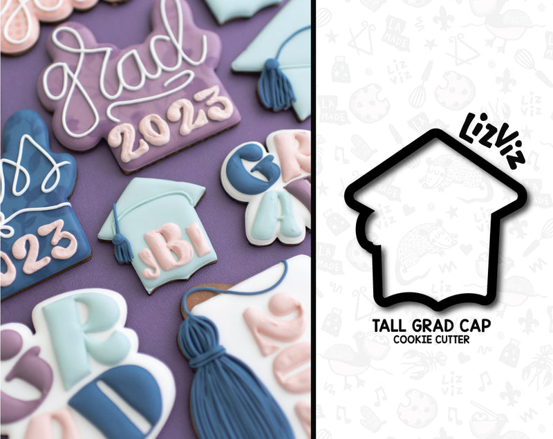 Graduation Cookie Cutter. Tall Graduation Cap.